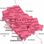 kannur district map kerala in india