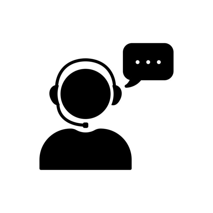 support customer service silhouette icon online…